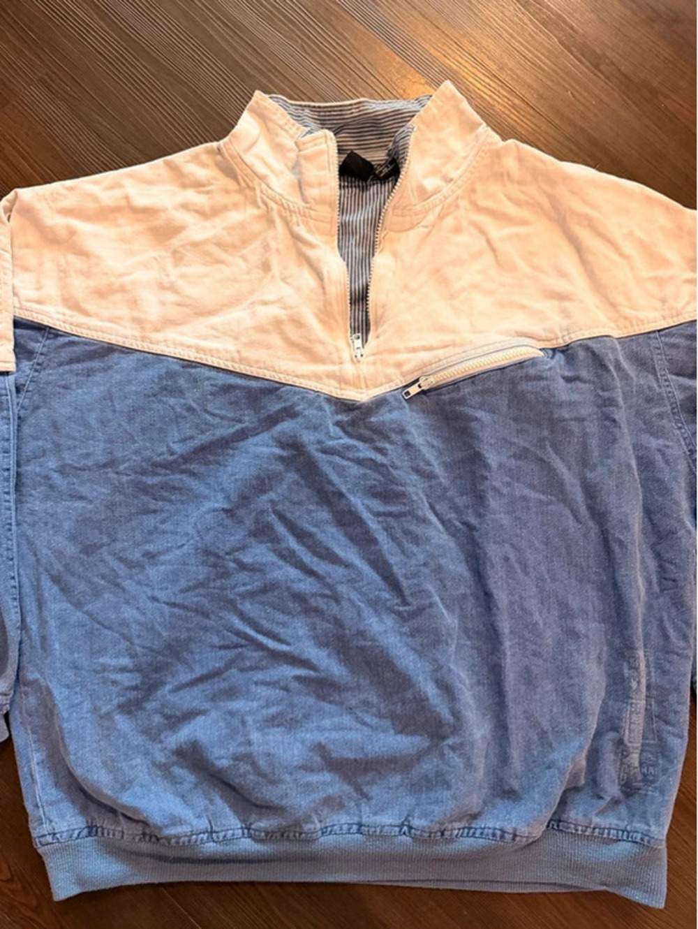 Vintage 80s 90s gotcha surf color block quarter zip pullover jacket men large